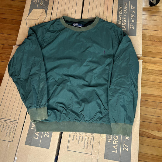 Polo Green Windbreaker Pullover T-Shirt Large