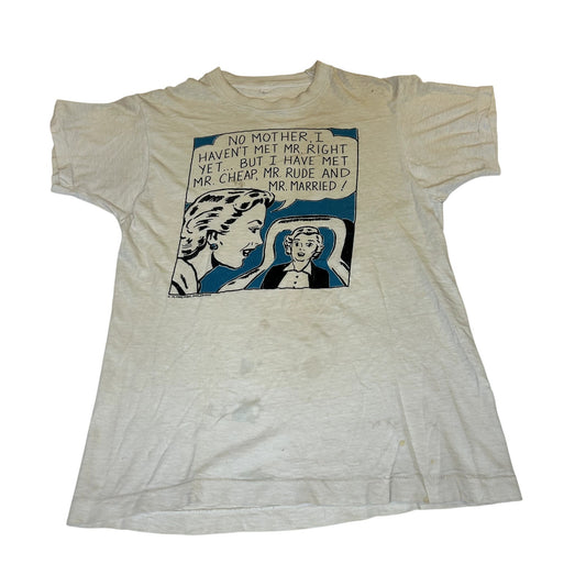 Vintage 80s Roy Lichtenstein Flying Fish Pop Art T-Shirt Funny