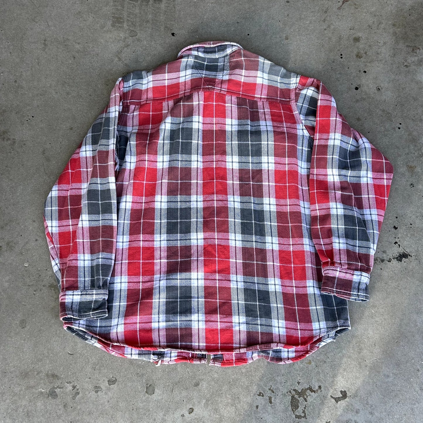 Vintage Eagle Crest Red & White Flannel Shirt XL