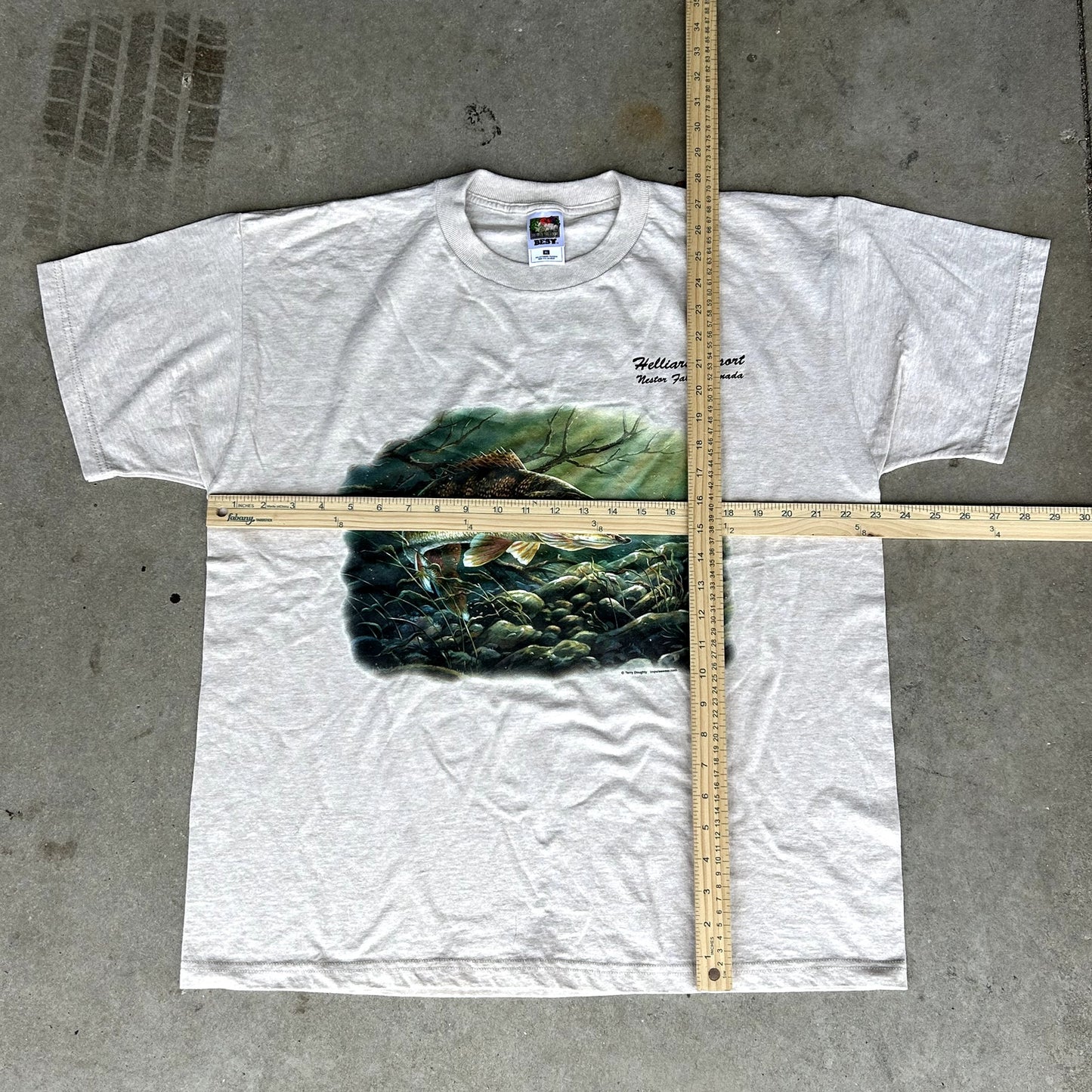 Y2K Canadian Fishing T-Shirt XL