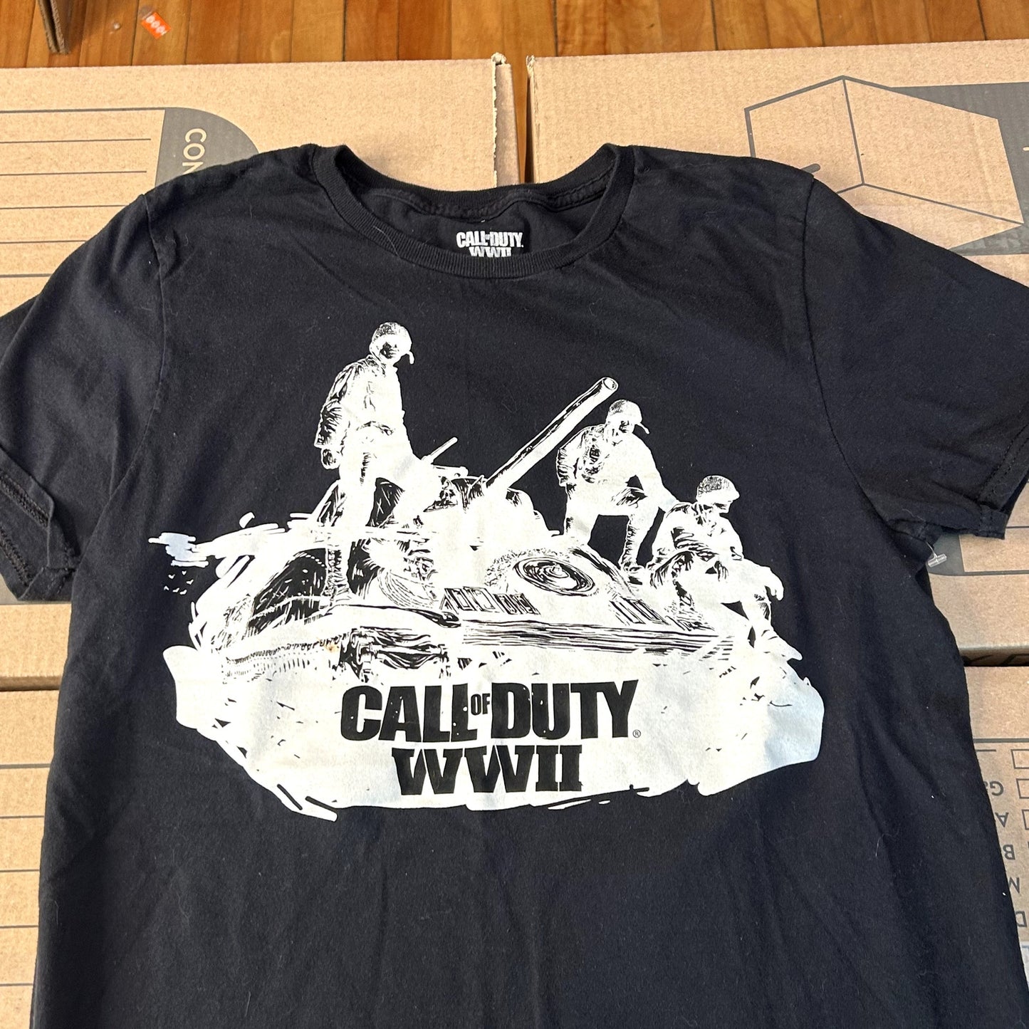 Modern COD WW2 Black T-Shirt Medium