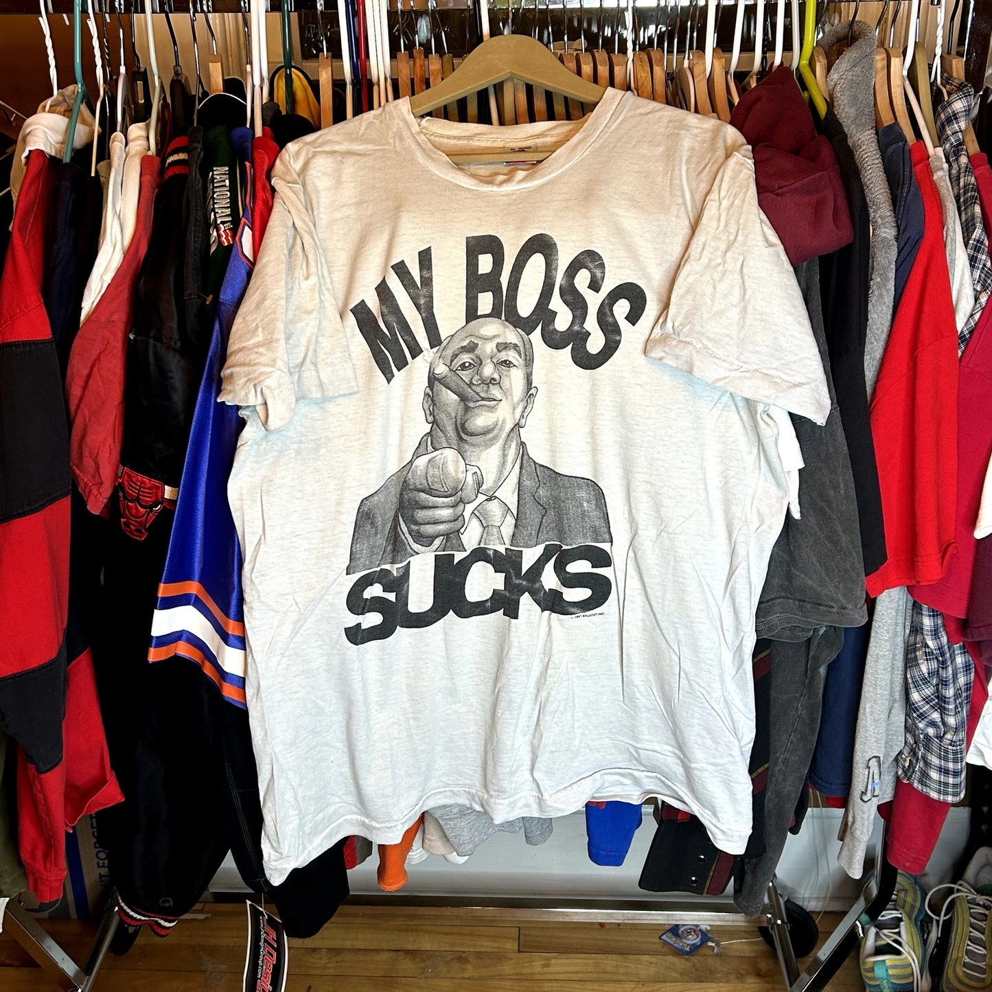 Vintage 90s "My Boss Sucks" T-Shirt XL
