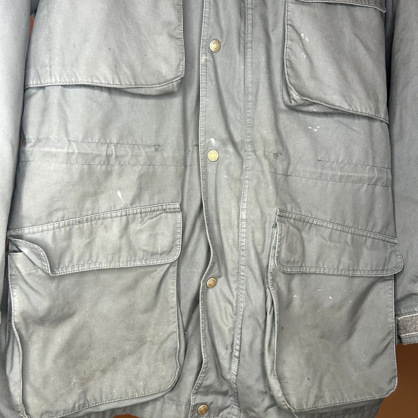 Vintage 90s Eddie Bauer 4 Pocket Lined Olive Jacket