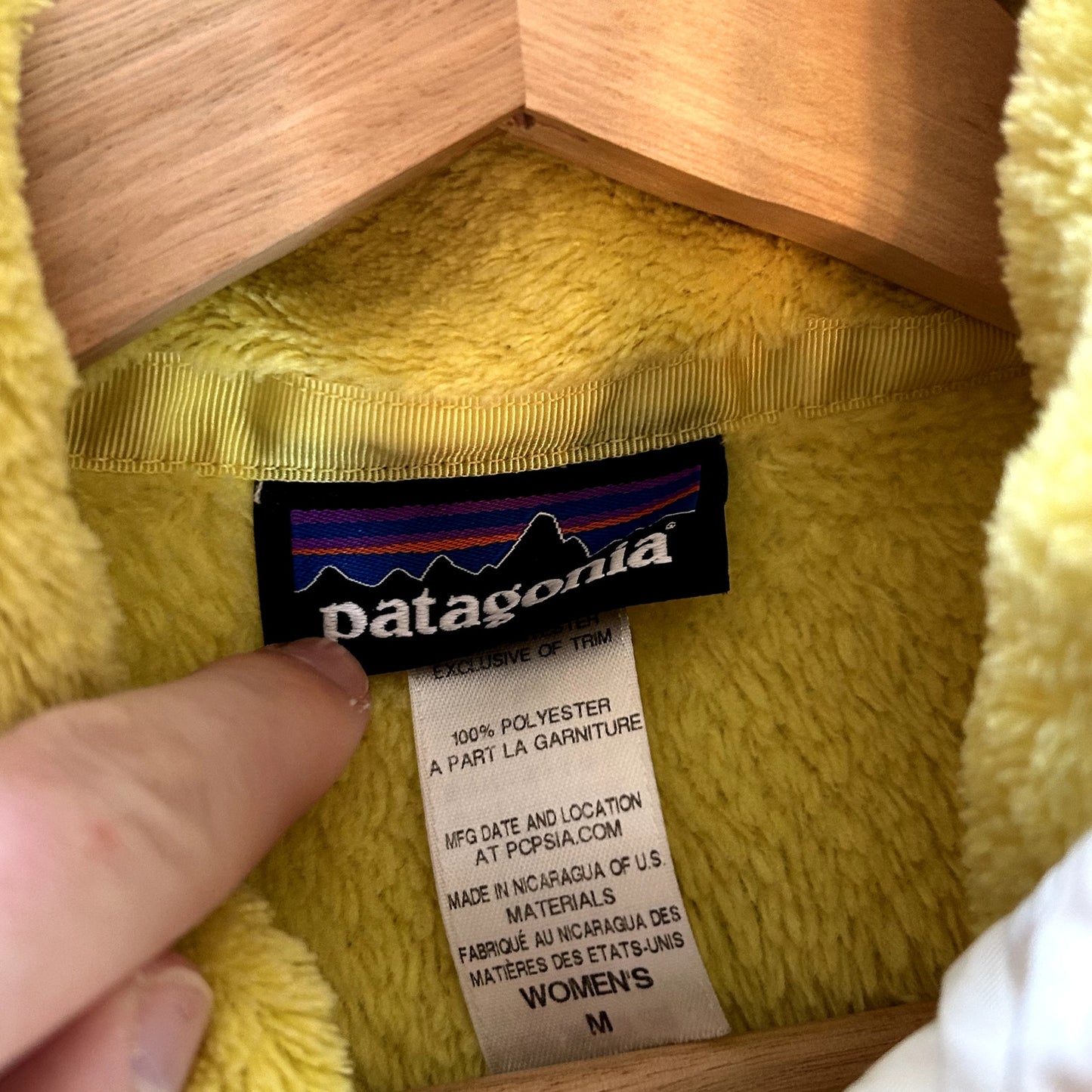 Womens Yellow Patagonia Snap Sweater Medium