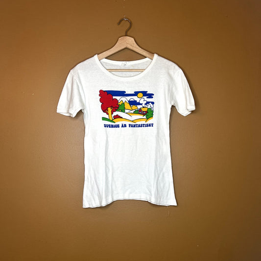 True Vintage Swedish White T-Shirt