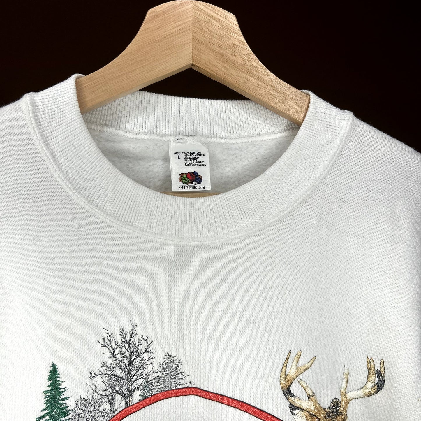 Vintage 90s Test Print White Tail Deer x Pig Crewneck