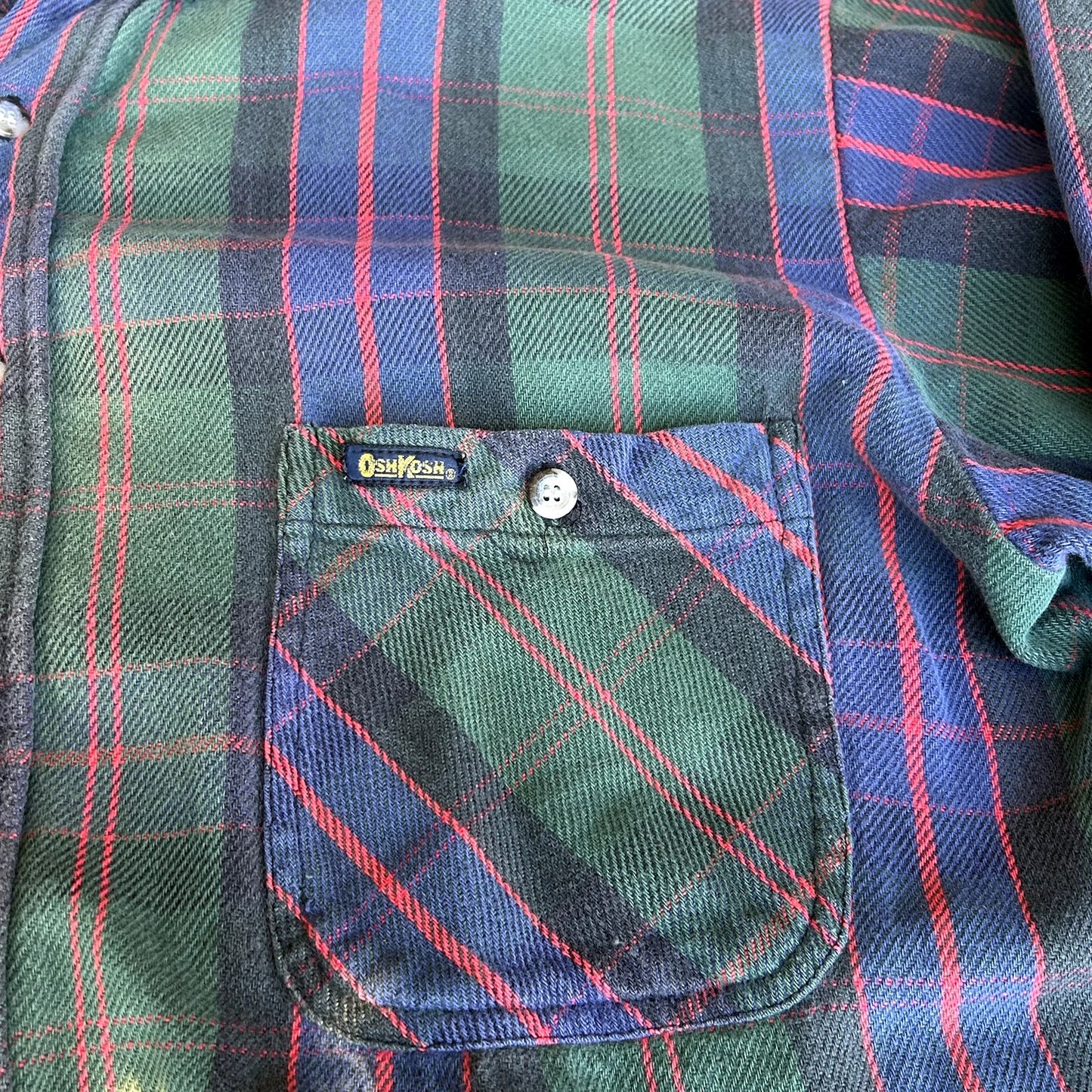 Vintage Oshkosh B'Gosh Flannel Sunfaded XLT