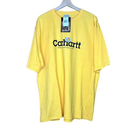 Y2K Yellow Carhartt Logo T-Shirt NWT