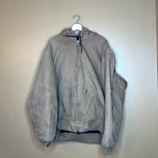 Vintage Tan Hooded Carhartt Jacket
