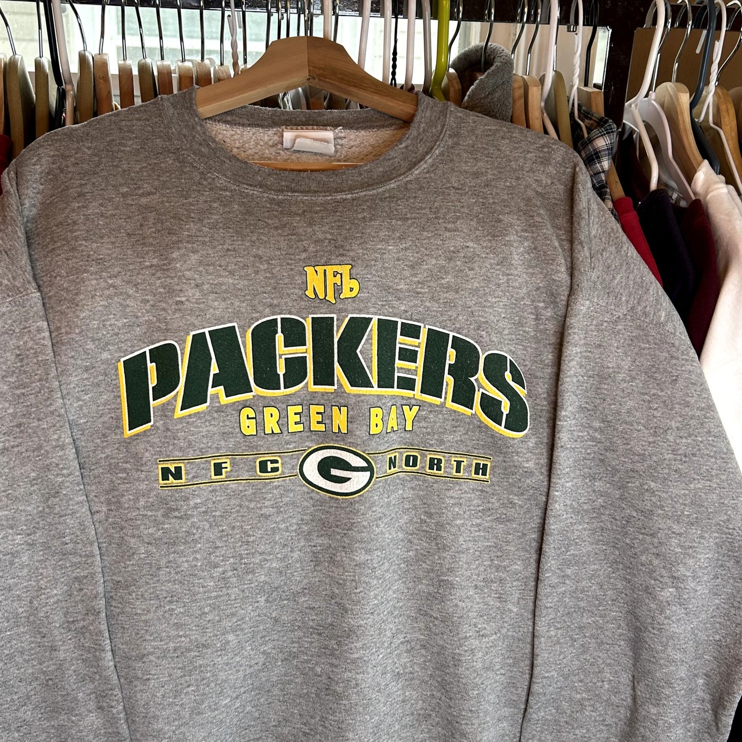 Y2K Gray Packers Crewneck XL