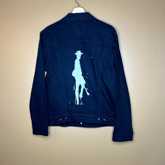 Y2K Black Levis Jacket. Band? Cowboy? Custom