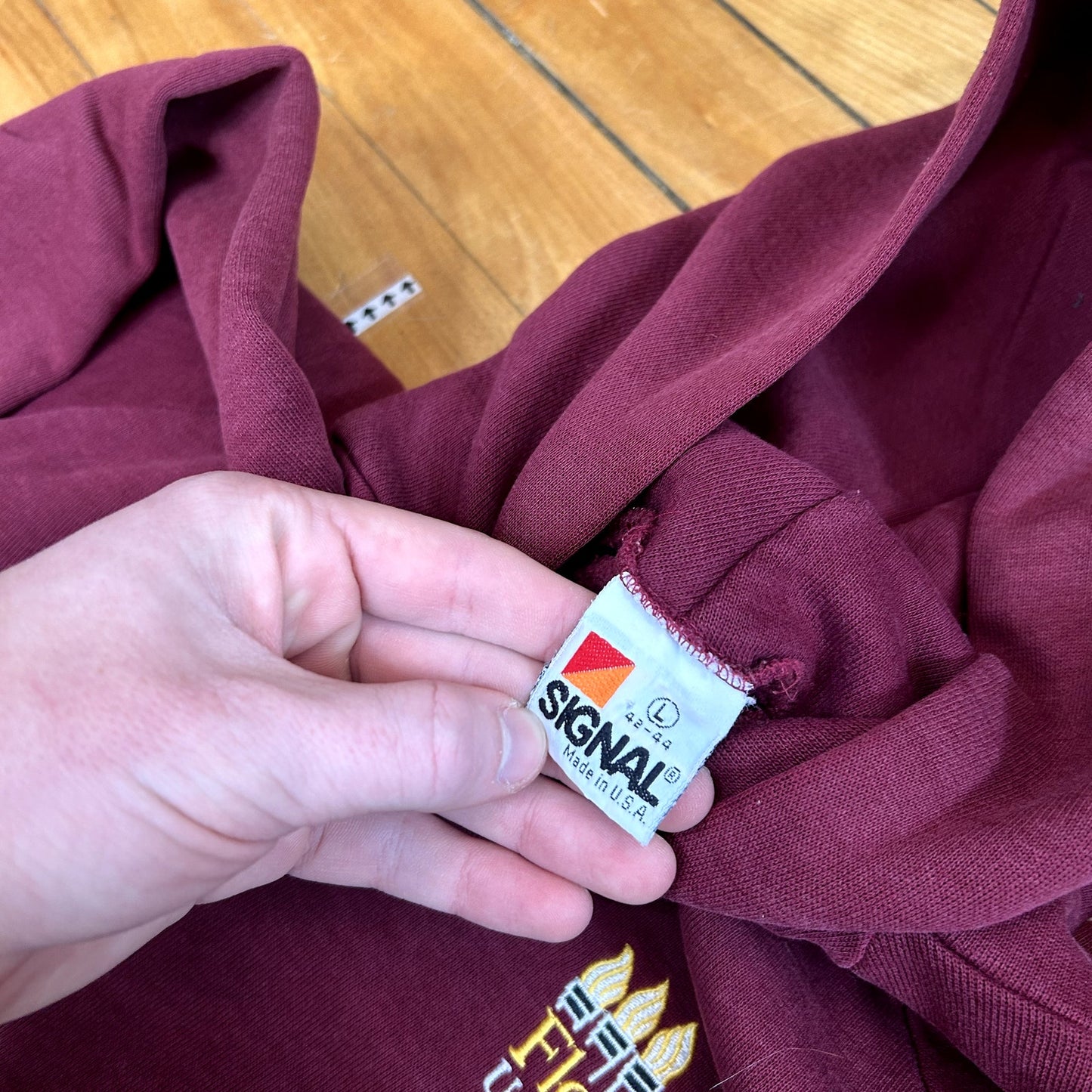 90s Florida State Maroon hoodie Large