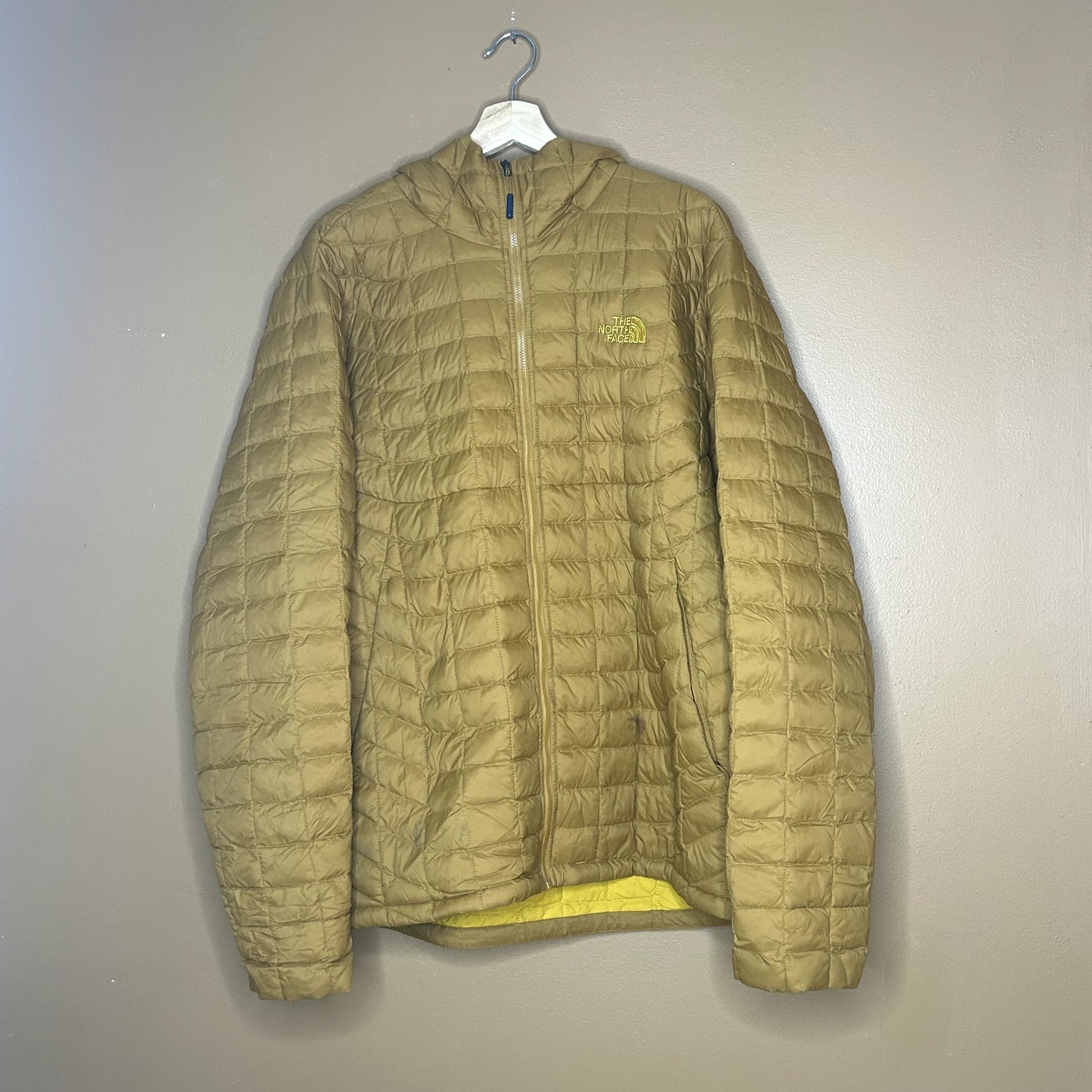 Mustard Yellow The North Face Puffer Jacket Mens XL