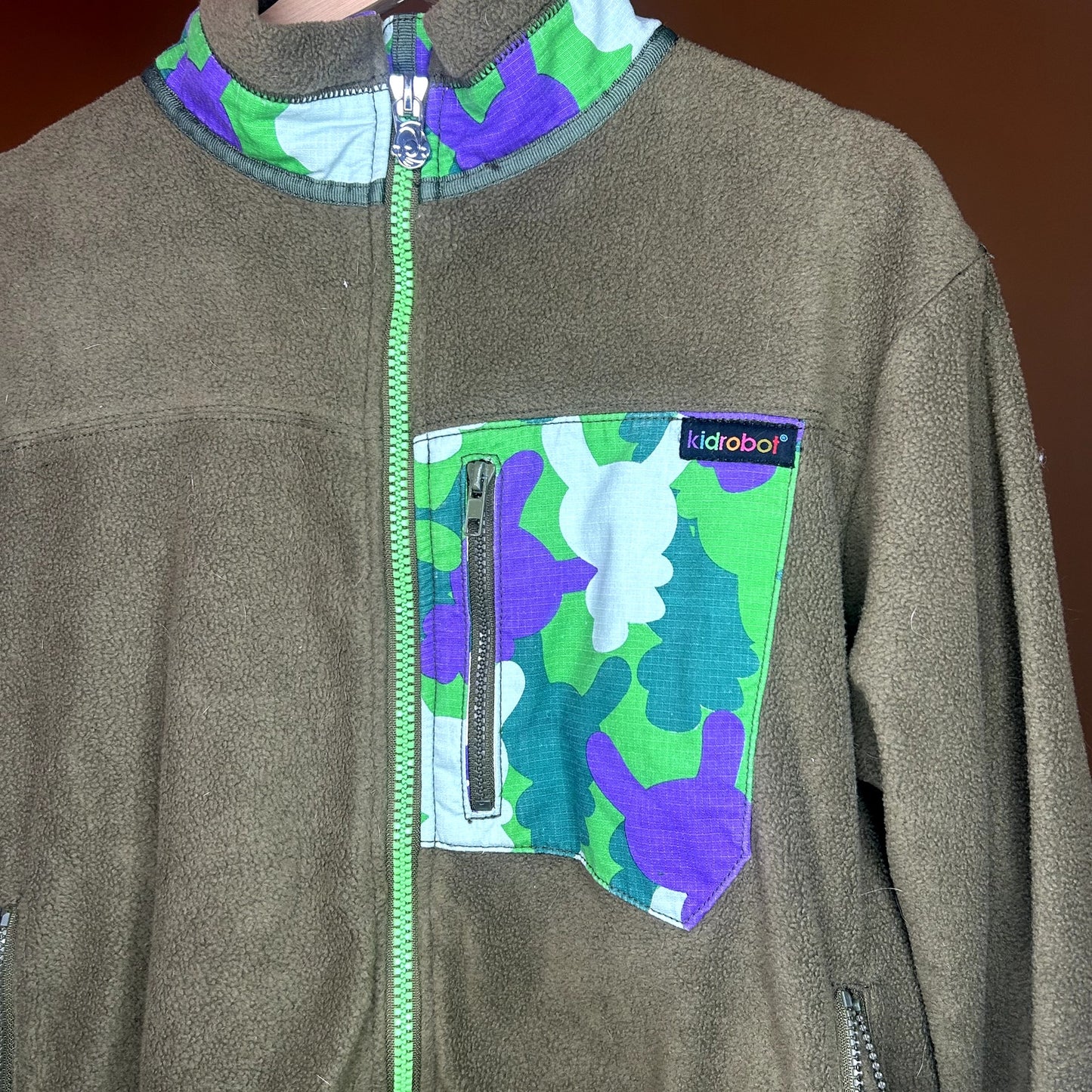 Rare Kid Robot Fleece Zip-Up jacket Medium