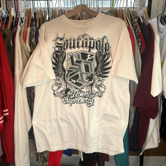 Y2K South Pole White T-Shirt XL