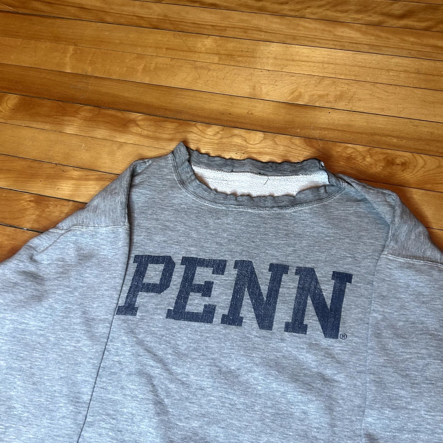 90s Penn Collegiate Gray Crewneck