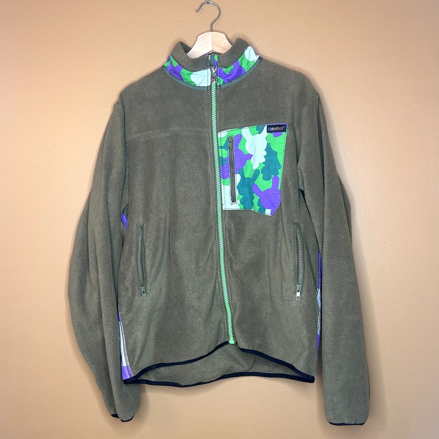 Rare Kid Robot Fleece Zip-Up jacket Medium