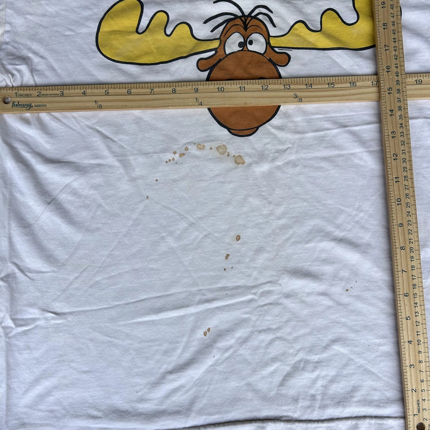 Vintage Rocky & Bowinkle T-Shirt XL Stained