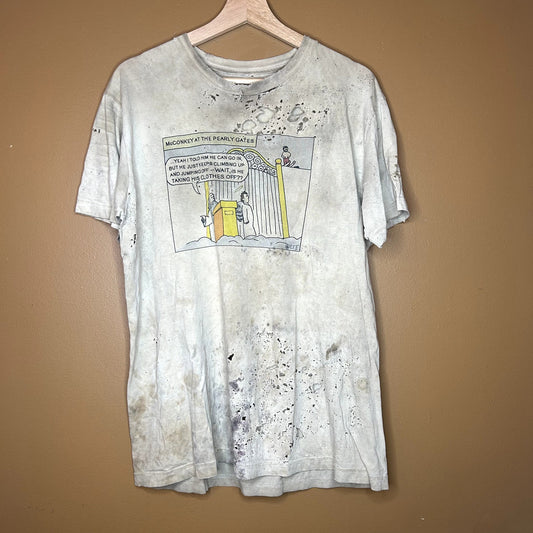 Insanely Thrashed / Distressed Skiing T-Shirt Vintage