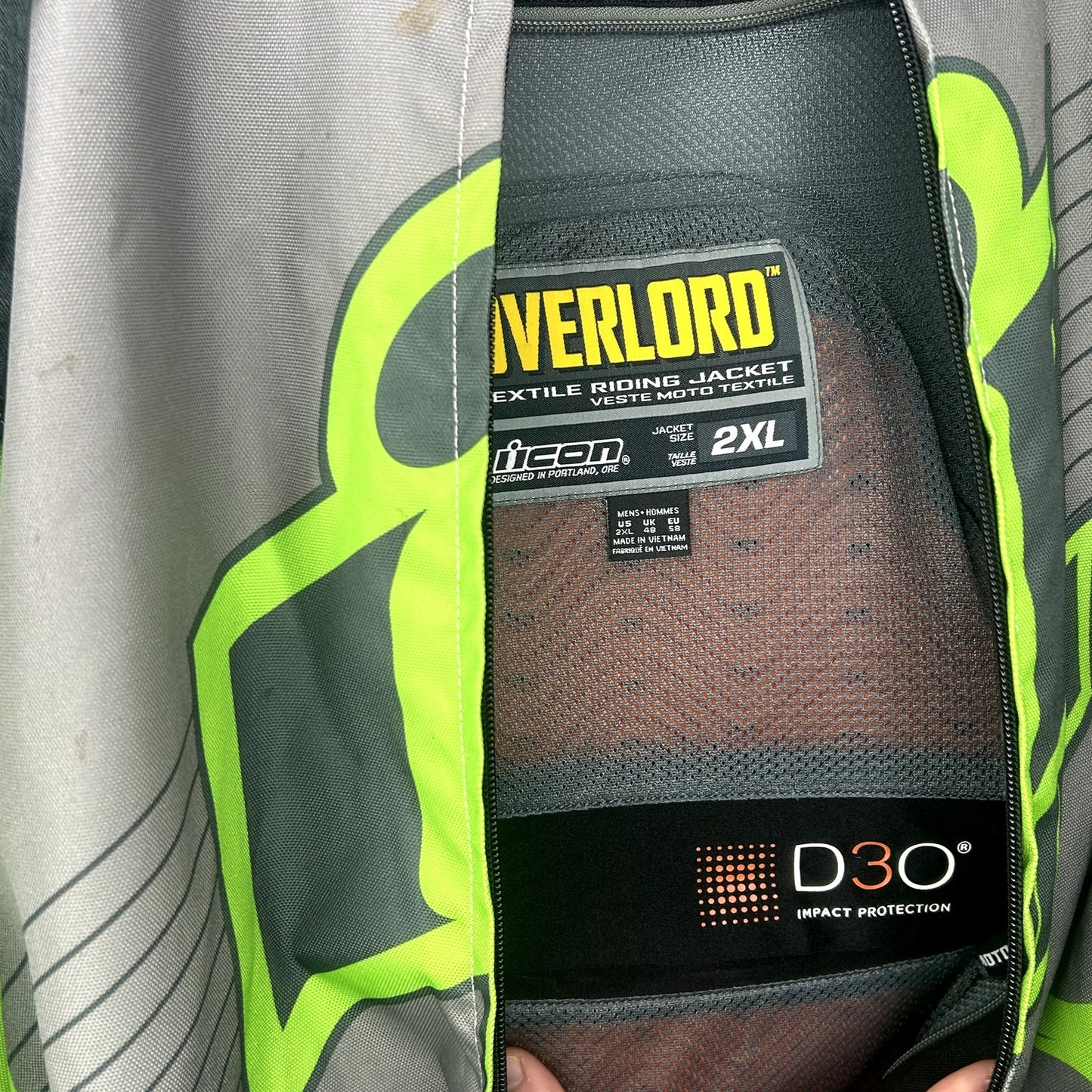 Icon Overlord Moto / Racing Jacket XXL D30 Impact protection