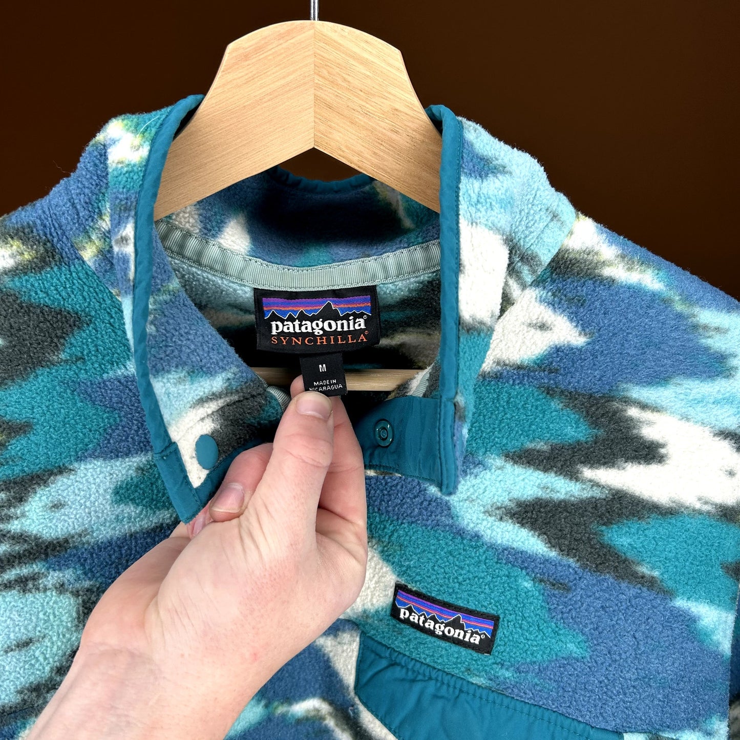 Rare Patagonia Synchilla Snap Trout Tales Medium