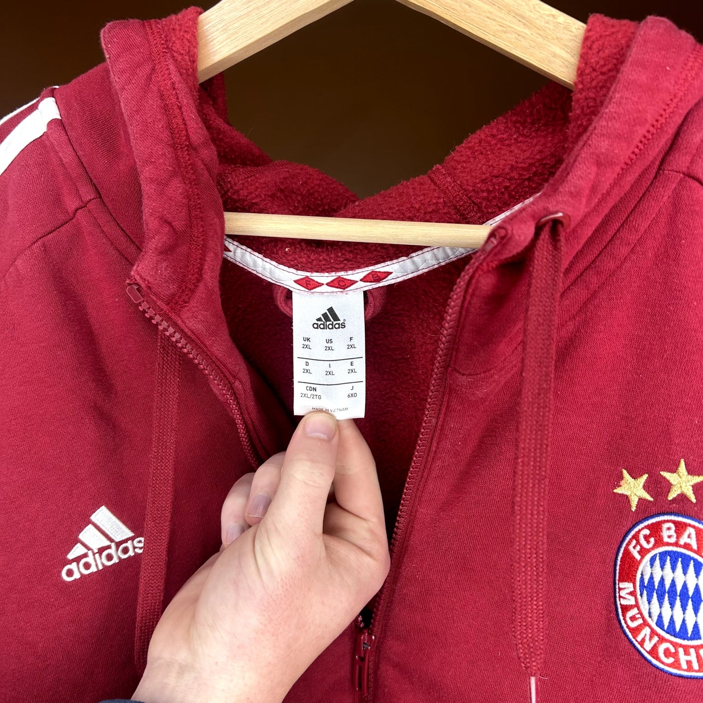 Adidas Bayern Munich Zip-Up Hoodie XXL