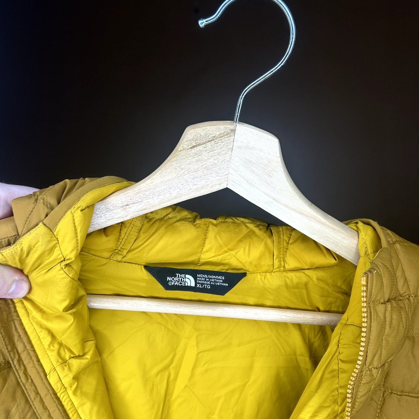 Mustard Yellow The North Face Puffer Jacket Mens XL