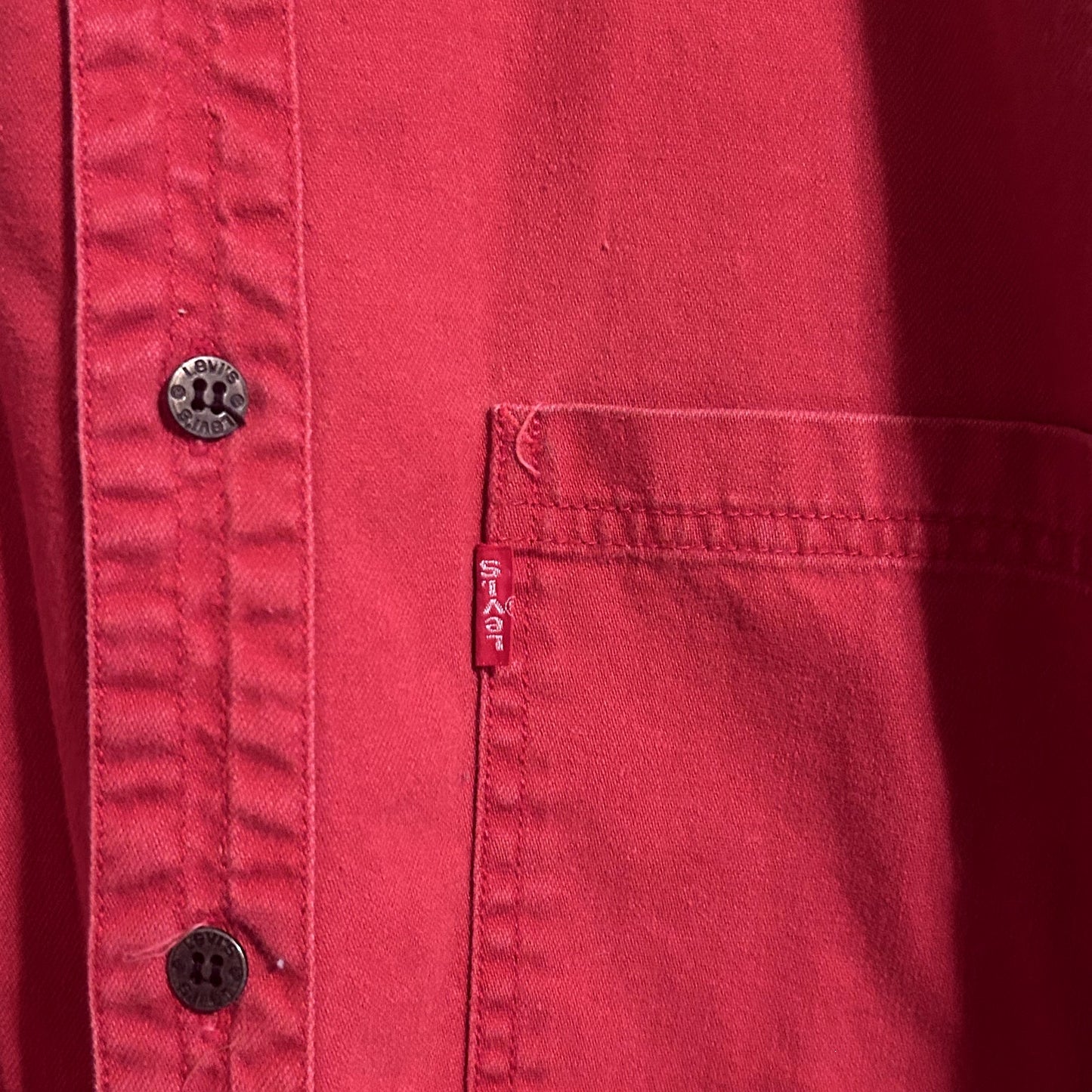 Levis Red Button Up Medium
