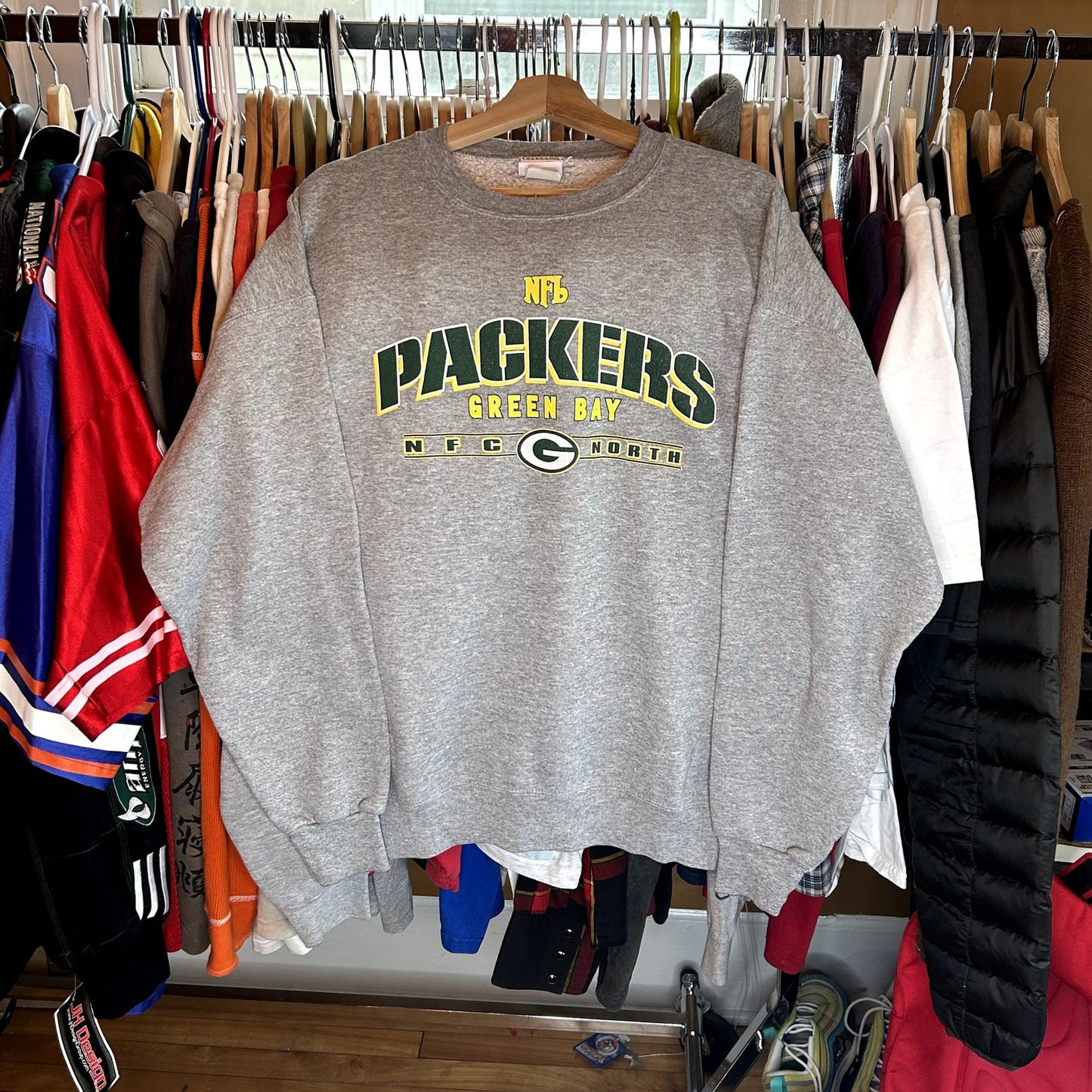 Y2K Gray Packers Crewneck XL