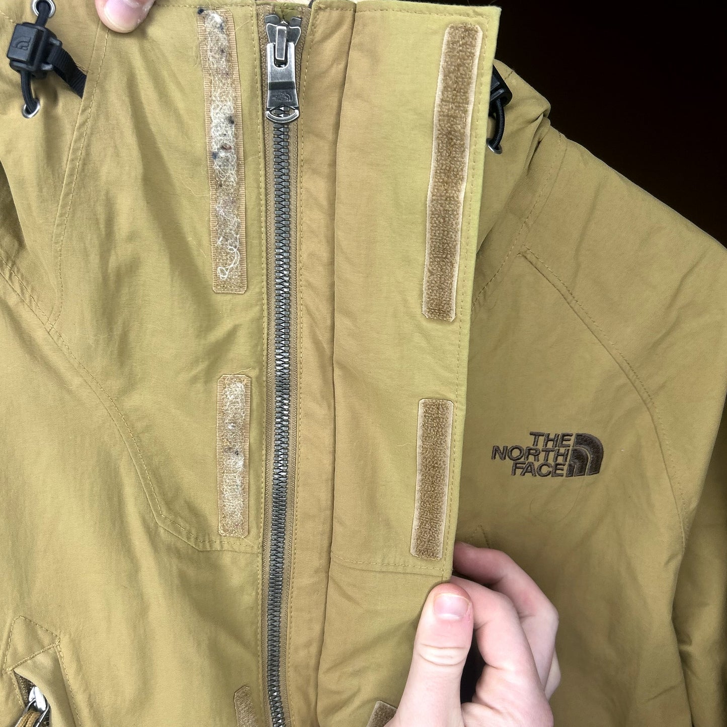 The North Face Hyvent Tan / Brown Rain Jacket Large