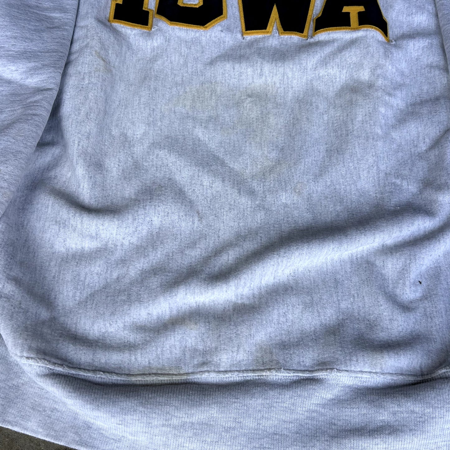 Vintage Iowa University Crewneck XL Stained