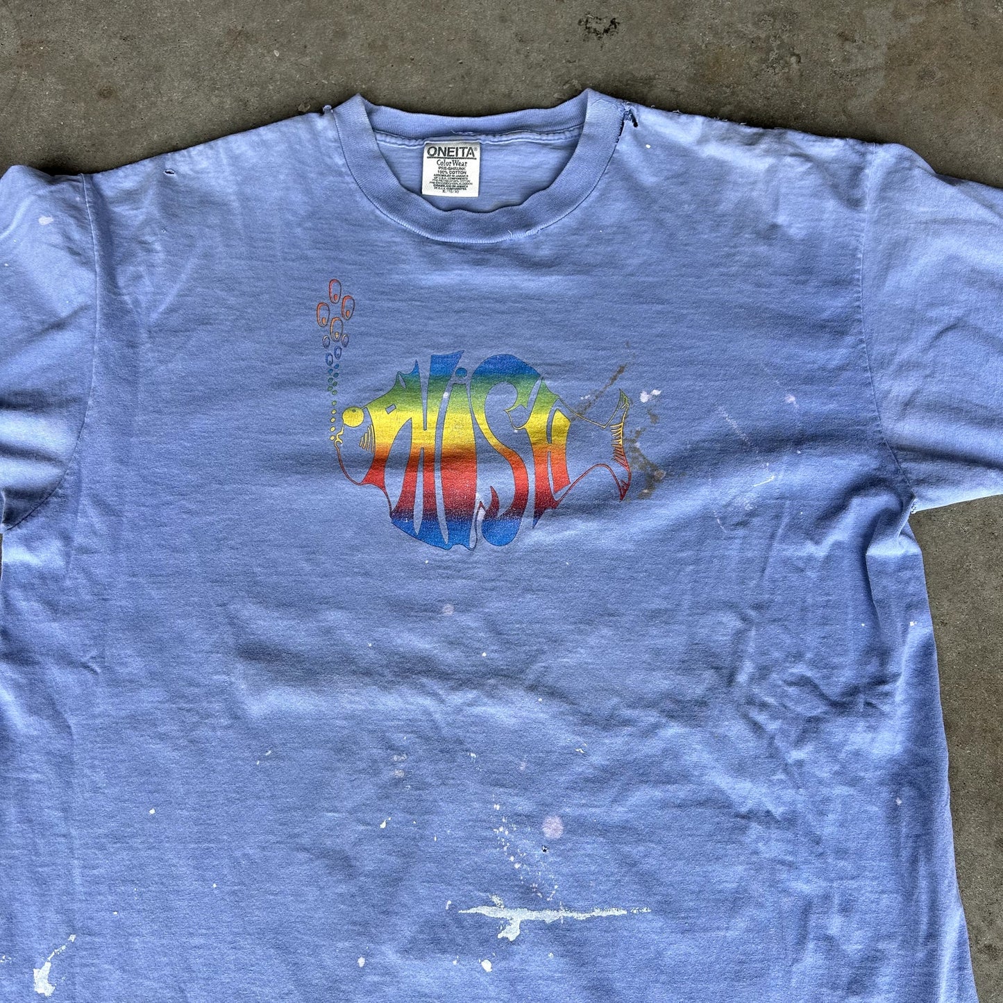 Vintage 90s Phish Tour T-Shirt Stained XL