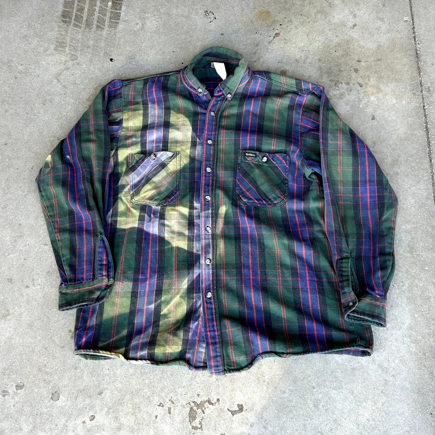 Vintage Oshkosh B'Gosh Flannel Sunfaded XLT